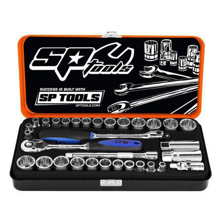 SP Tools Socket Set 32pc 3/8 Dr 6pt Metric/SAE
