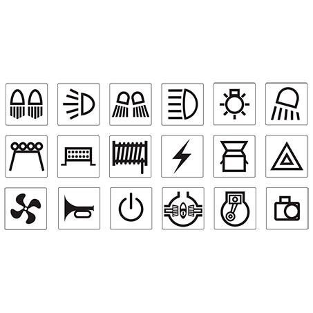 Narva BLACK SWITCH DECAL SET - 4WD