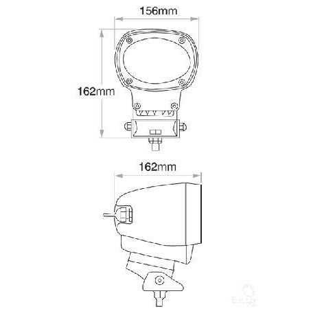 JW SPEAKER HID Work Light Oval 12V Spot Beam ILX1122