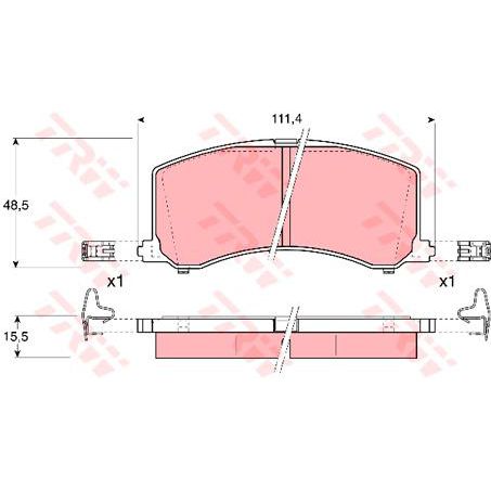 TRW DTEC Brake Pad Set (DB1304)