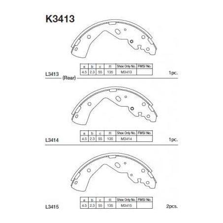 RDA BRAKE SHOE 270MM X 54MM FORD MAZDA NISSAN R1822