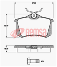 Remsa REAR DISC BRAKE PADS - AUDI A4 VW GOLF DB1192 UC