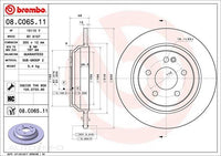 BRAKE ROTOR REAR MERCEDES 08.C065.11