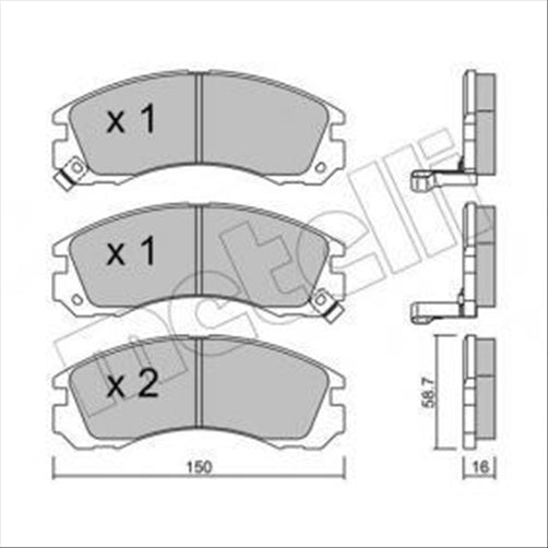 Remsa FRONT DISC BRAKE PADS - MITSUBISHI OUTLANDER 03- DB1223 E