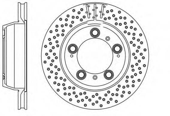 WOKING BRAKE DISC REAR PORSCHE BOXSTER CAYMAN XDRILLED 299mm - D61146.10