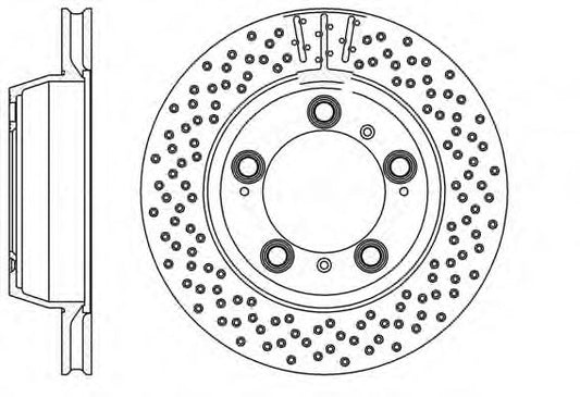 WOKING BRAKE DISC REAR PORSCHE BOXSTER CAYMAN XDRILLED 299mm - D61146.10