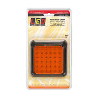 LED AUTO LAMPS 12/24V Indicator Lamp 36 LEDs 80x80mm With 40cm Wire