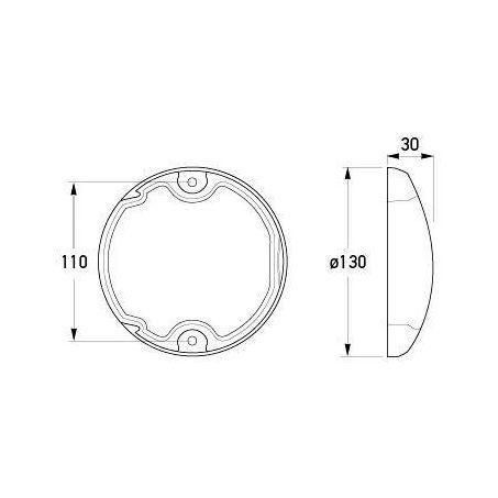 HELLA EUROLED TOUCH RED/WHT BLK CVR 2JA959950111