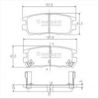 Remsa REAR DISC BRAKE PADS - MITSUBISHI PAJERO 91-01 DB1231 UC