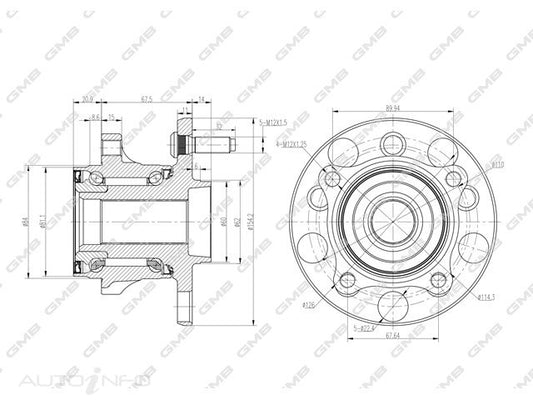 HUB ASSEMBLY R SUITABLE FOR TOYOTA GH33430M