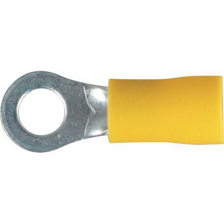 OEX Crimp Terminal Ring Yellow ID 5mm Vinyl 100 Pce