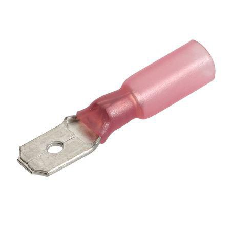 Narva HEAT SHRINK MALE BLADE TERMINAL - RED 20PK