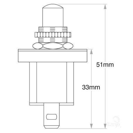 OEX Push Button Switch Off Momentary On SPST (Contacts Rated 10A @ 12V)