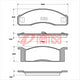 Remsa FRONT DISC BRAKE PADS - FORD FALCON XW XY XA XB GIRLING