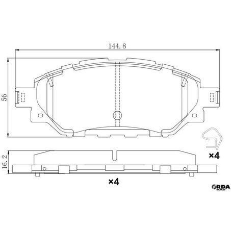 RDA BRAKES RDA Phantom Ceramic Brake Pad Set RDC2447