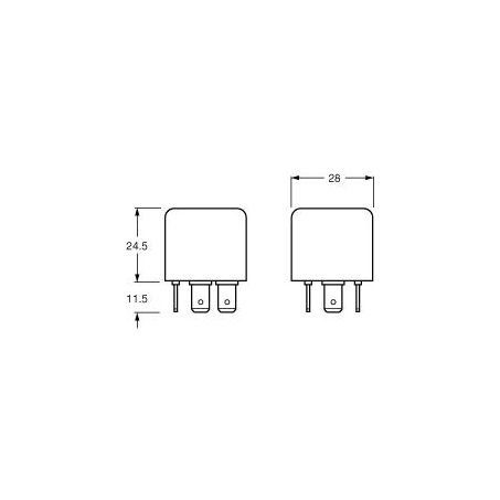 HELLA Mini Relay 12V Normally Open 40A - Diode Protected