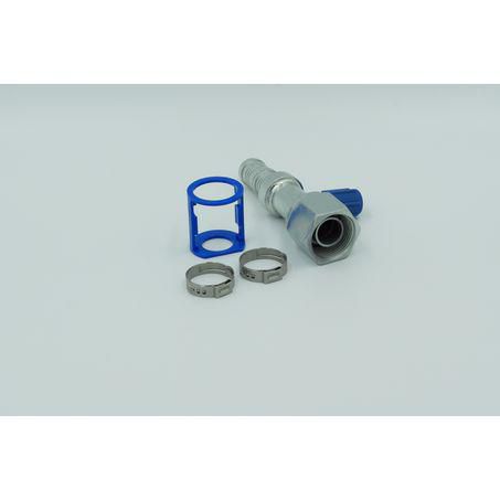 Burgaflex Steel Fitting # 12 FOR - Reduced Burgaclip #12 Straight With R134a Port SCX1304-3