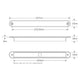 LED AUTO LAMPS LEDAUT - 12V Stop/Tail Strip Lamp With 10 Square LEDs Recessed Moun