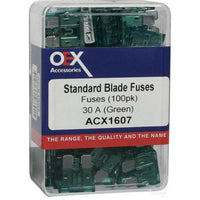 OEX Standard Blade Fuse 30A Green 100 Pce