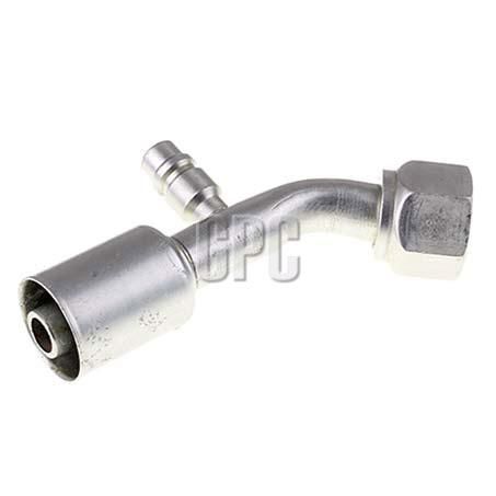 Atco Steel Fitting # 10 FOR - Beadlock #10 45° With R134a Port SBX1313-3