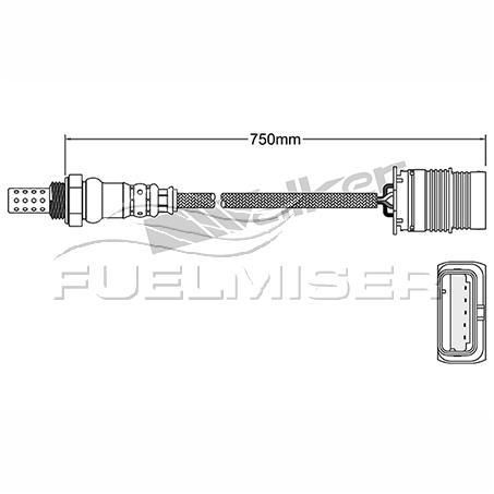 FUELMISER OXYGEN SENSOR DIRECT FIT 4 WIRE 750MM CABLE