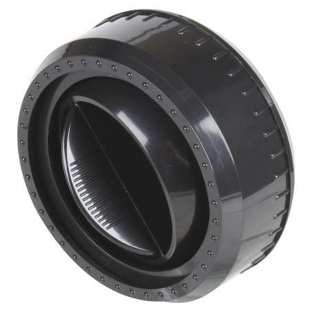 OEX Louvre Round Black Plastic LVX029