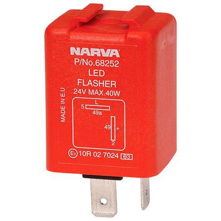Narva Electronic LED Flasher With Pilot 24V 2 Pin
