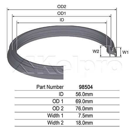 Kelpro Rear Outer Axle Shaft Oil Seal 98504