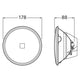 HELLA Semi Sealed Beam Round 178mm Globe Style H4 1058HD