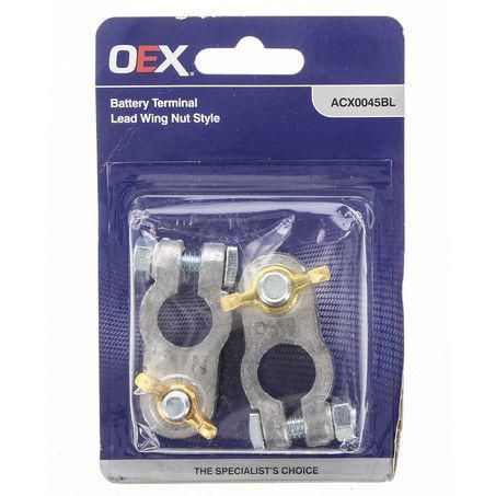 OEX Battery Terminal Wing Nut Lead Pair ACX0045BL