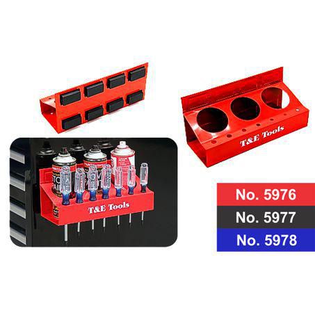 T & E TOOLS T&E 3 Can Holder and Screwdriver Holder Magnetic Tray Black 5977