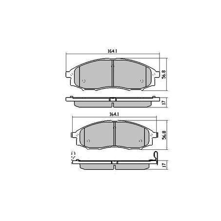 RDA PHANTOM CERAMIC BRAKE PAD SET NISSAN DATSUN NAVARA RDC1439