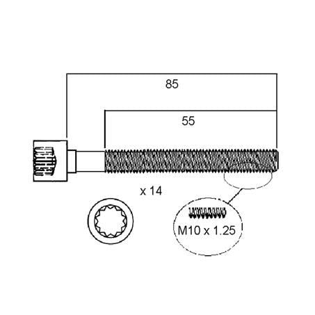 Permaseal Cylinder Head Bolt Set
