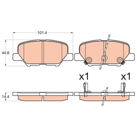 TRW Brake Pad Set (DB2294)