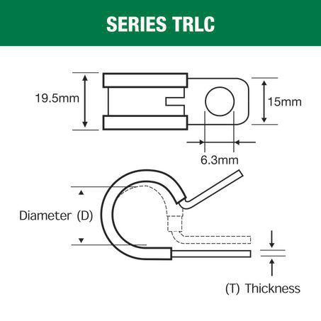 TRIDON RUBBER LINED 5MM CLAMP
