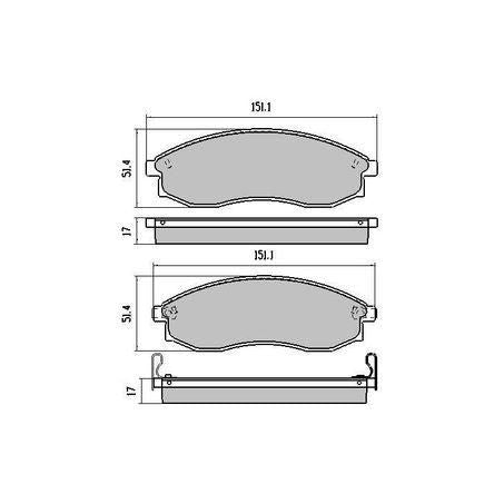 RDA PHANTOM CERAMIC BRAKE PAD SET MITSUBISHI NISSAN RDC1308