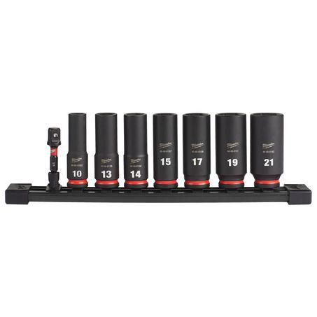 Milwaukee 8 Pc 3/8in Dr Deep Impact Socket Set - Metric 49667021