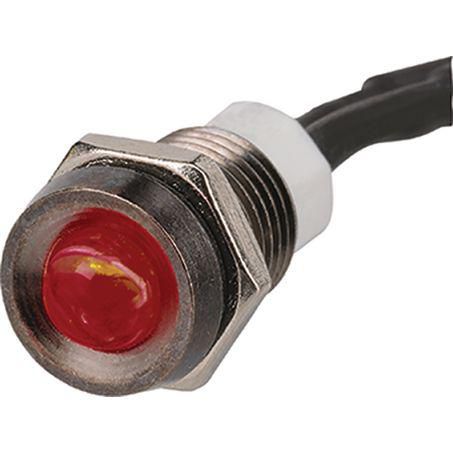 MITSUBOSHI LED PILOT LIGHT CLEAR LENS RED 12V
