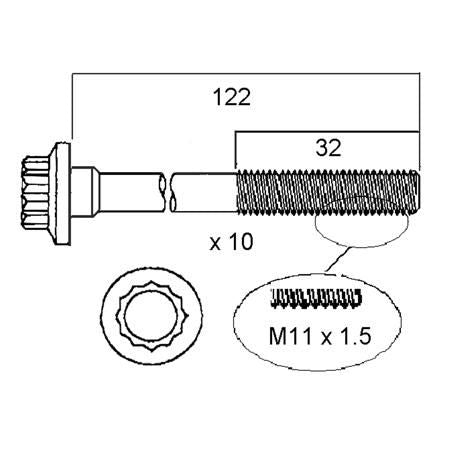 Permaseal Cylinder Head Bolt Set