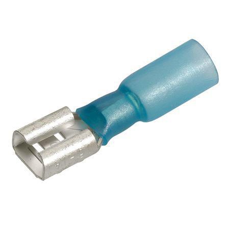 Narva Crimp Terminal Female Blade Blue Terminal Entry 6.3 x 0.8mm Heat Shrinkable 50Pk 56330
