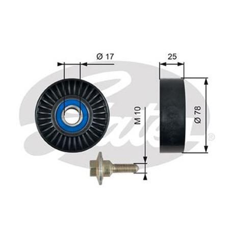 Gates Idler Pulley - Flat 80mm OD 38055