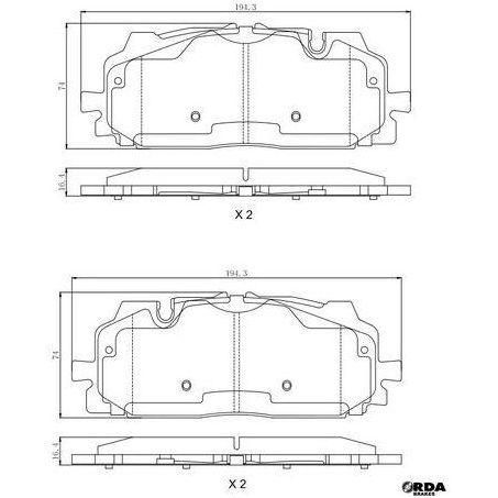 RDA BRAKES RDA GP Max General Purpose Low Metallic Brake Pad Set RDB2459
