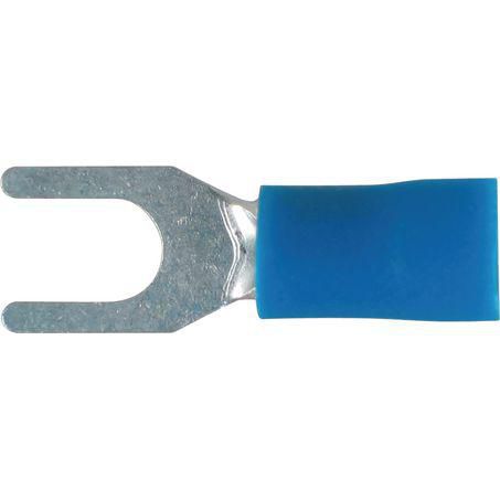 OEX Crimp Terminal, Blue Fork Terminal Entry 4.3mm Vinyl 100 Pce