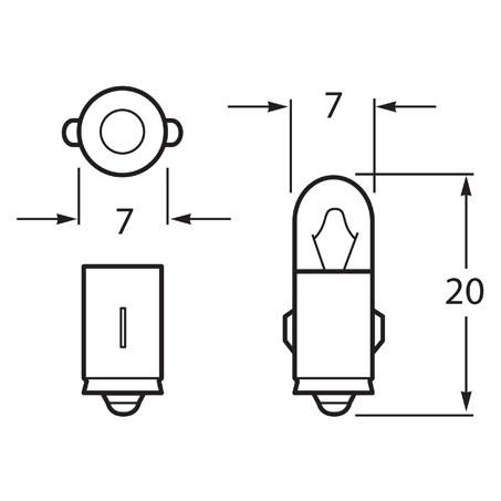 Hella 12V Bayonet BA7s Globe 2W J122