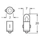 Hella 12V Bayonet BA7s Globe 2W J122