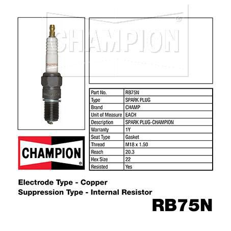 Champion Spark Plug RB75N