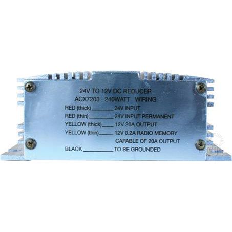 OEX Voltage Reducer 24V To 12V - Switch Mode Single Circuit - 20A (With Me