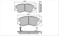 PROSELECT FRONT DISC BRAKE PADS - MITSUBISHI L300 CERAMIC 87-04