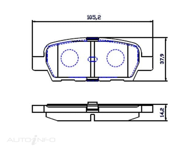 OE+ ORGANIC BRAKE PADS REAR NISSAN - DB1509EF