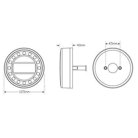 LED AUTO LAMPS 12/24V Maxilamp Stop/Tail/Indicator/Reflector Single Lamp